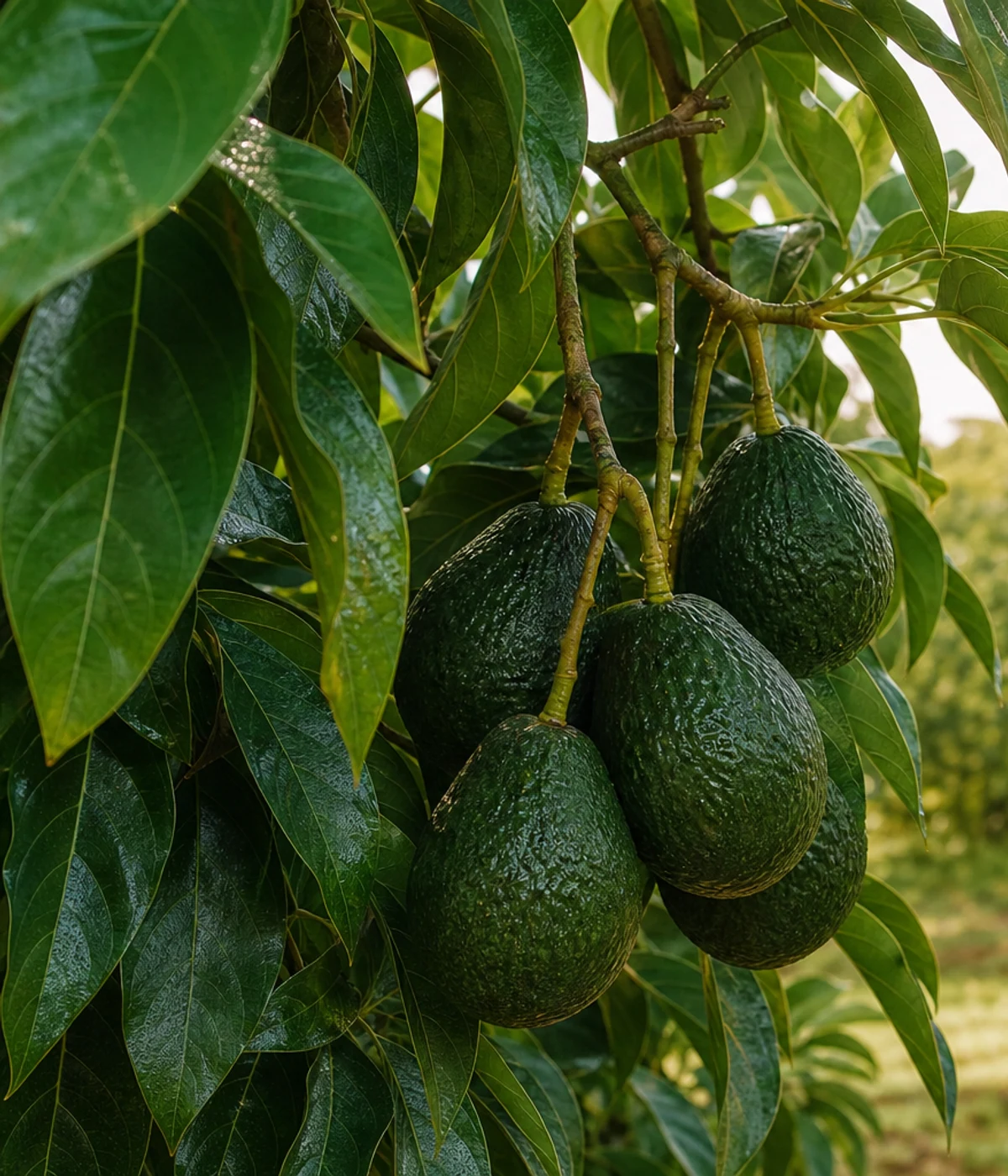 Paltas Hass en cultivo de Ecuador