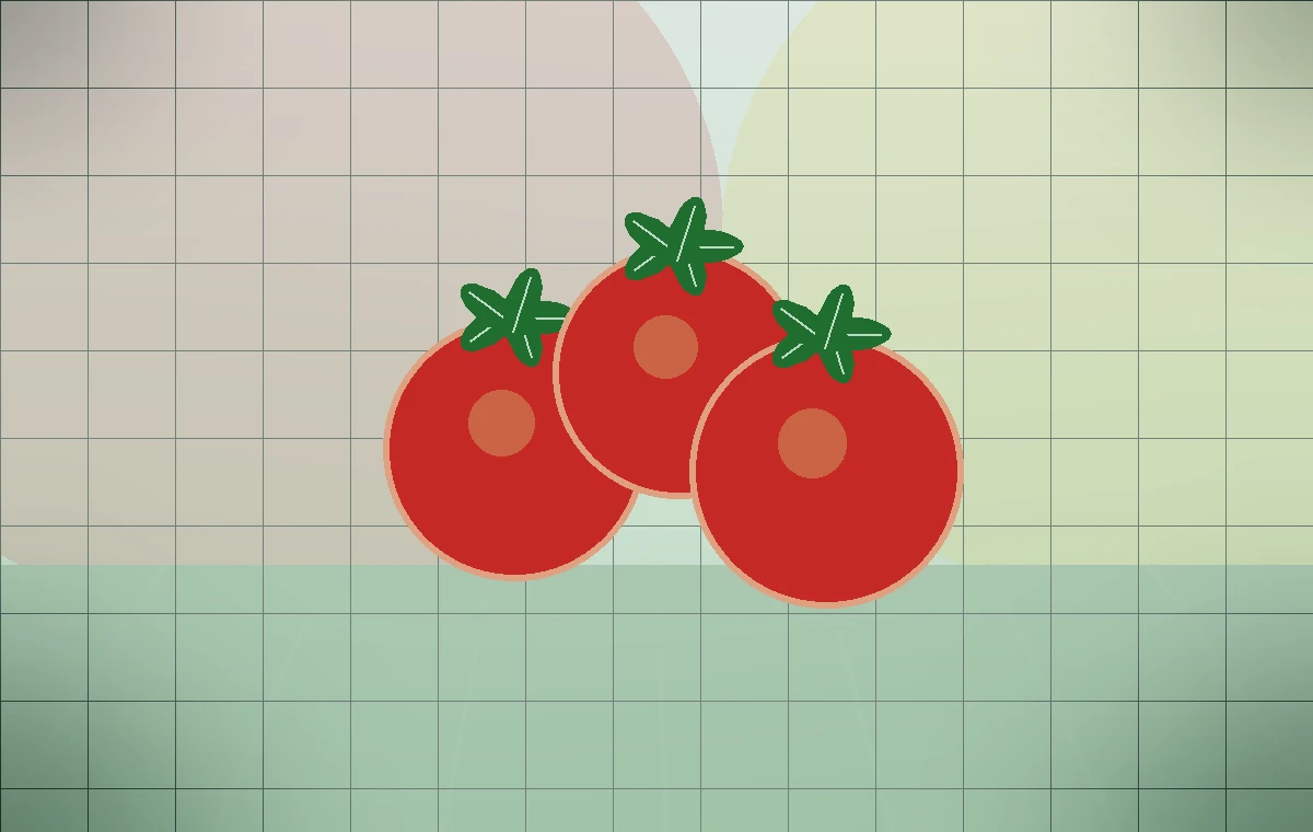 Ilustracion de tomate para programa IMBA